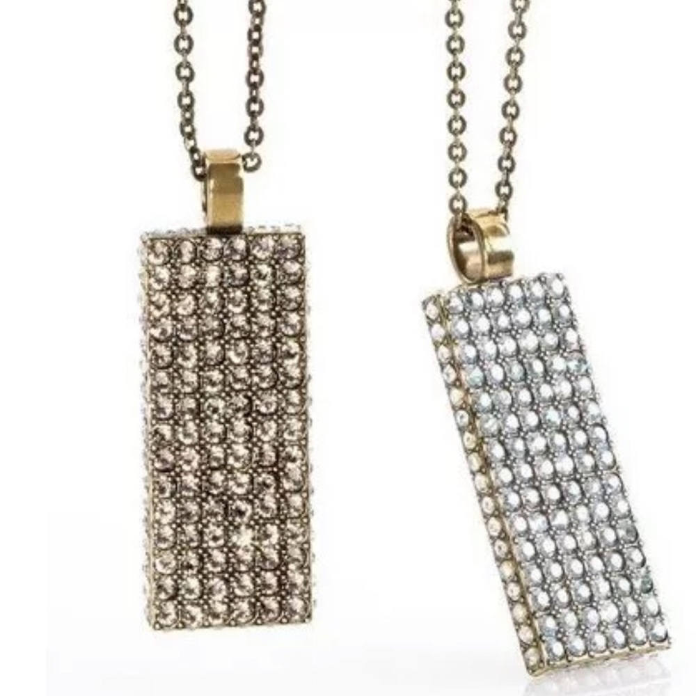 - Reversible Myra pendant Antiqued look Touchstone Crystal by Swarovski BNIB
